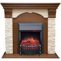 Каминокомплект RealFlame Dublin LUX STD/EUG AO с очагом Fobos s Lux Black/Brass