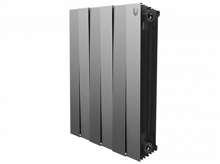 Биметаллический радиатор отопления Royal Thermo PianoForte 500 12 секций Silver Satin