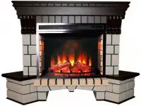 Каминокомплект Interflame Экстер темный дуб угловой с очагом Panoramic 28 LED FX Каминокомплект Interflame Экстер темный дуб угловой с очагом Panoramic 28 LED FX