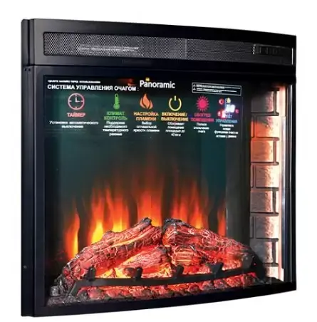 Каминокомплект Interflame Экстер темный дуб угловой с очагом Panoramic 28 LED FX