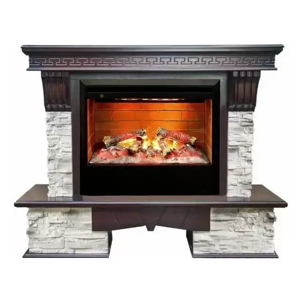 Каминокомплект RealFlame Rockland 26/HL AO с очагом 3D Helios 26