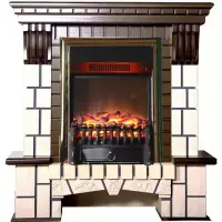Каминокомплект Interflame Экстер М средний дуб с очагом Fobos FX M Brass Каминокомплект Interflame Экстер М средний дуб с очагом Fobos FX M Brass