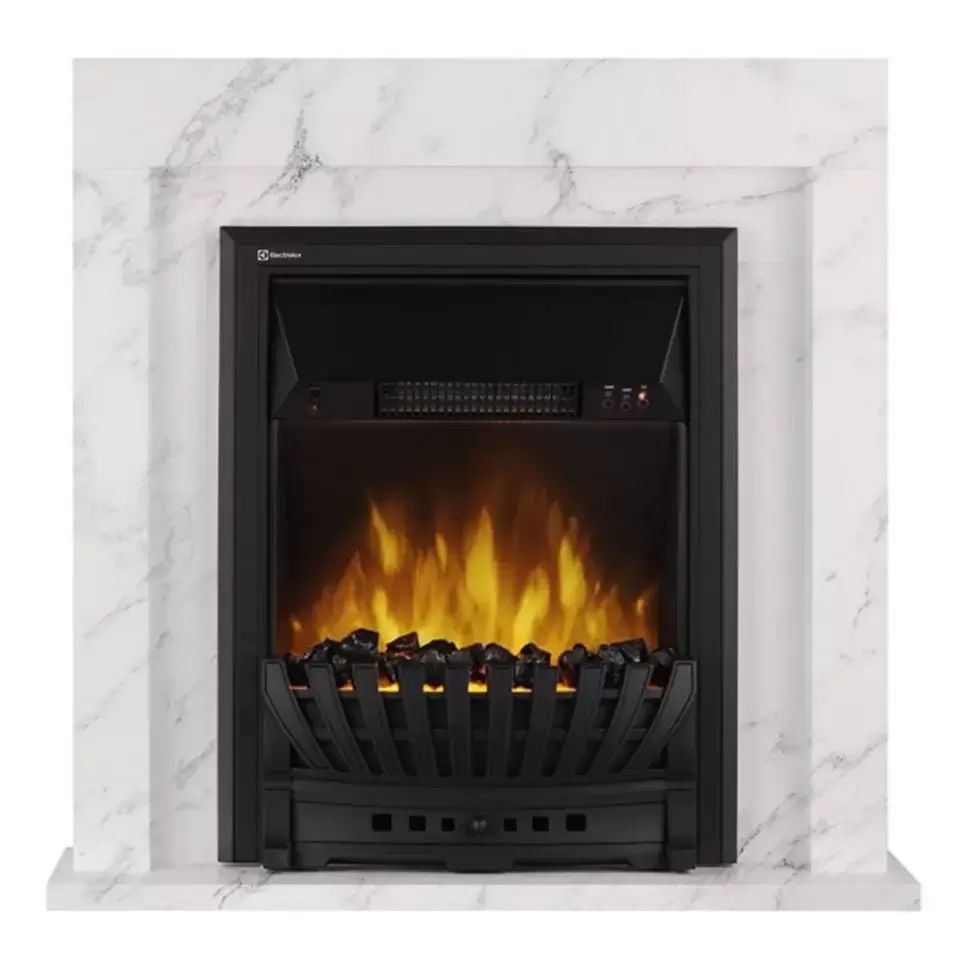 Каминокомплект Electrolux Simple Classic с очагом Classic EFP/P-1020LS белый мрамор