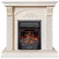 Каминокомплект RealFlame Corfino WT с очагом Majestic Lux Black S Каминокомплект RealFlame Corfino WT с очагом Majestic Lux Black S