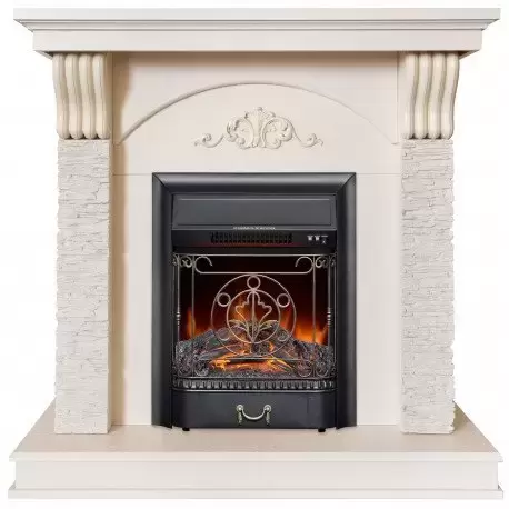 Каминокомплект RealFlame Corfino WT с очагом Majestic Lux Black S
