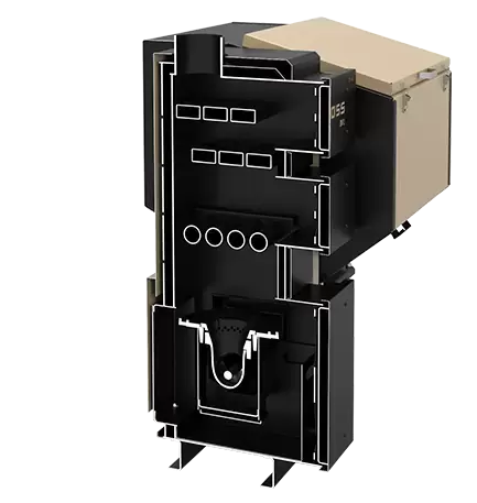 Напольный твердотопливный котел Koloss Auto DUO PLUS 55