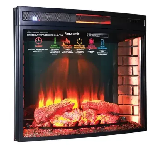 Каминокомплект Interflame Экстер средний дуб с очагом Panoramic 06 33 LED FX QZ