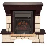 Каминокомплект Interflame Экстер темный дуб с очагом Majestic FX M Black