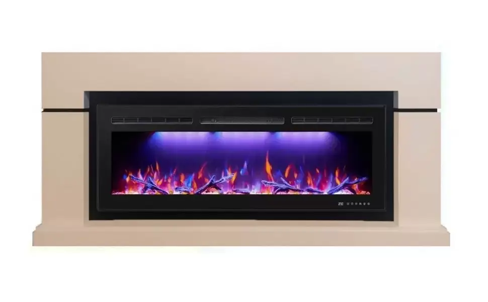 Каминокомплект Interflame Гранд с очагом FreeSpace 55 LED FX QZ бежевый