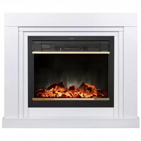 Каминокомплект RealFlame Stanley 26 WT с очагом MoonBlaze BR Lux Brass