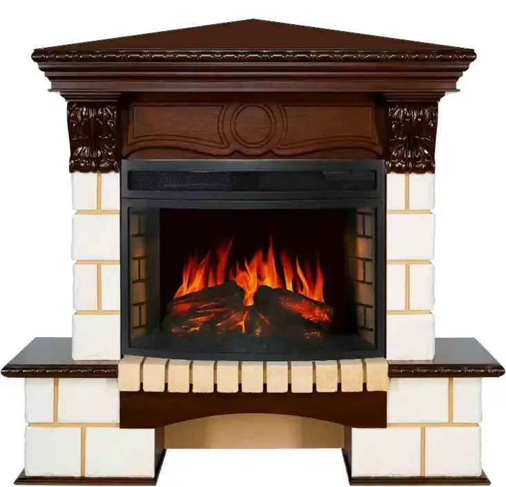 Каминокомплект Royal Flame Pierre Luxe шампань угловой c очагом Dioramic 25 FX