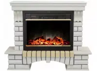 Каминокомплект RealFlame Country 26 WT с очагом MoonBlaze LUX Black/Brass