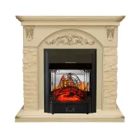Каминокомплект Royal Flame Bern крупный сланец бежевый с очагом Majestic FX M Black