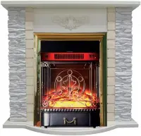 Каминокомплект Interflame Аспен сланец с очагом Majestic FX M Brass Каминокомплект Interflame Аспен сланец с очагом Majestic FX M Brass