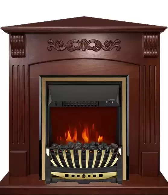 Каминокомплект Royal Flame Sorrento угловой c очагом Aspen Brass