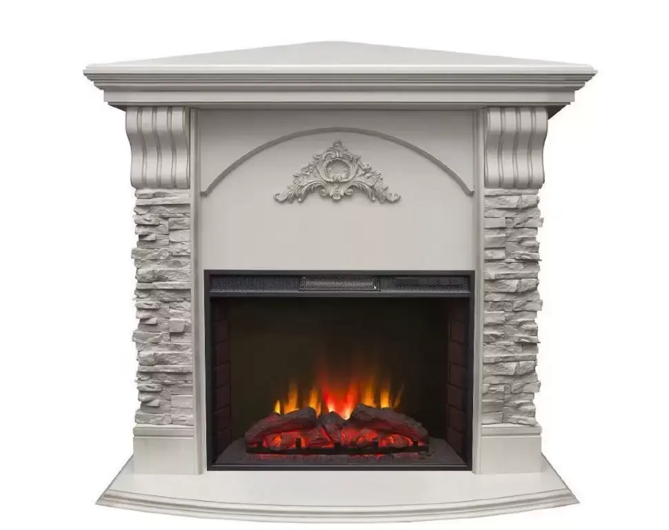 Каминокомплект RealFlame Athena Corner GR STD/EUG/25/25'5 WT с очагом Sparta 25,5 LED