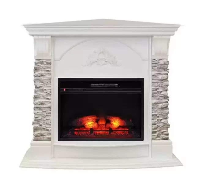 Каминокомплект RealFlame Athena Corner GR STD/EUG/24 WT с очагом Eridan 24