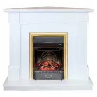 Каминокомплект RealFlame Andrea Corner с очагом Majestic Lux Brass S Каминокомплект RealFlame Andrea Corner с очагом Majestic Lux Brass S