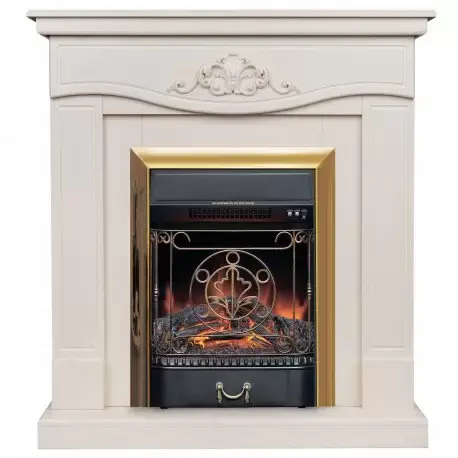 Каминокомплект RealFlame Junona WT с очагом Majestic Lux Brass S