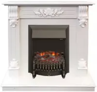 Каминокомплект RealFlame Ottawa STD/EUG WT с очагом Fobos Lux Black S