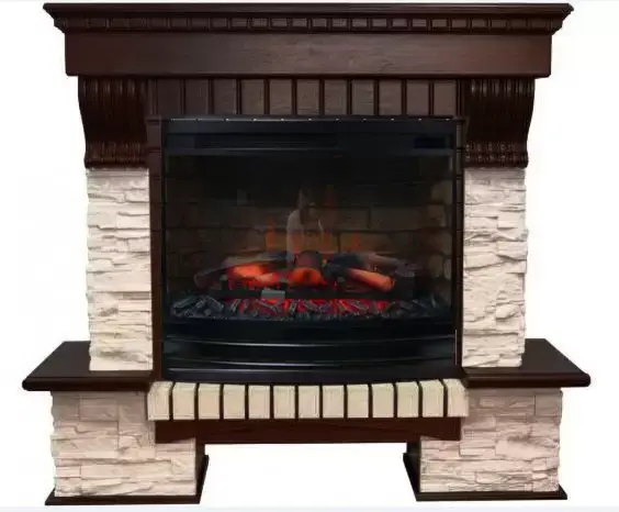 Каминокомплект Interflame Экстер сланец темный дуб с очагом Panoramic 25-30 LED FX 3D