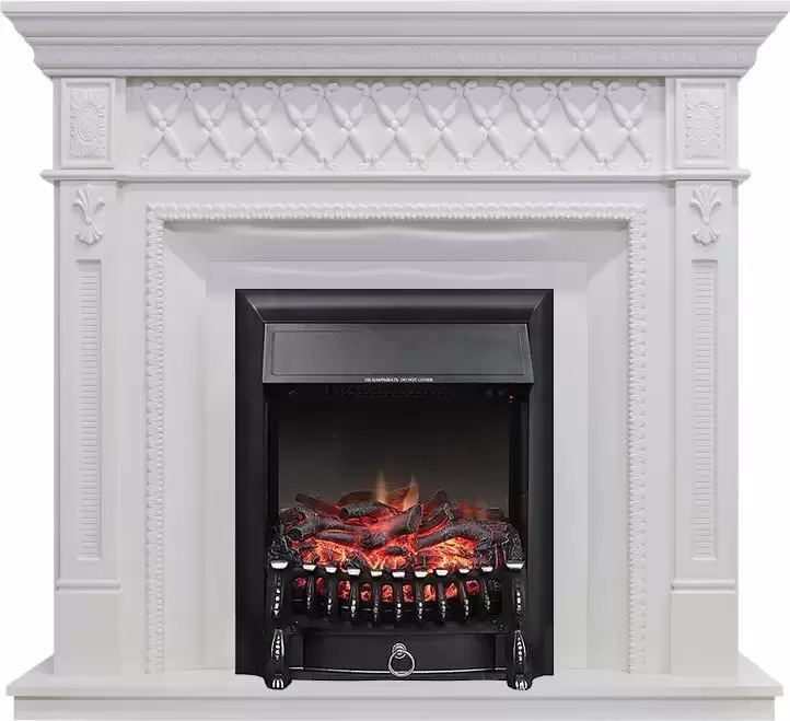 Каминокомплект Royal Flame Alexandria белый дуб c очагом Fobos FX Black