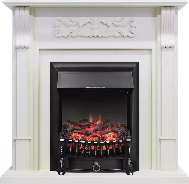 Каминокомплект Royal Flame Venice фактурный белый c очагом Fobos FX Black