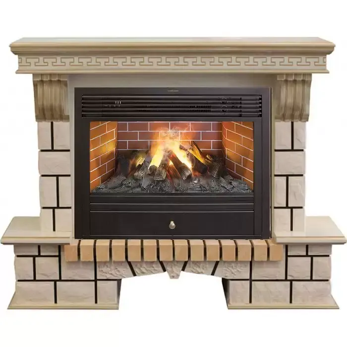 Каминокомплект RealFlame Stone new 26/HL WTG с очагом 3D Novara