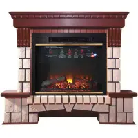 Каминокомплект Interflame Экстер махагон с очагом Sirius 30 LED FX Brass Каминокомплект Interflame Экстер махагон с очагом Sirius 30 LED FX Brass