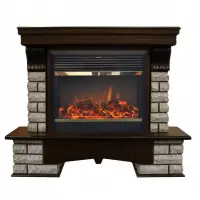 Каминокомплект RealFlame Country Rock 26 с очагом MoonBlaze LUX Black/Brass Каминокомплект RealFlame Country Rock 26 с очагом MoonBlaze LUX Black/Brass