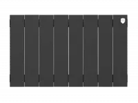 Биметаллический радиатор отопления Royal Thermo PianoForte 300 8 секций Noir Sable
