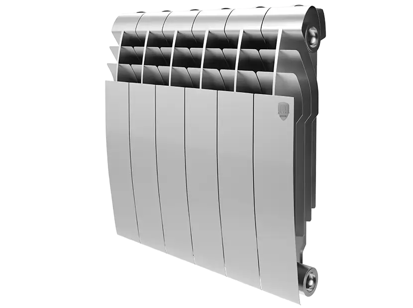 Биметаллический радиатор отопления Royal Thermo BiLiner 350 6 секций Silver Satin