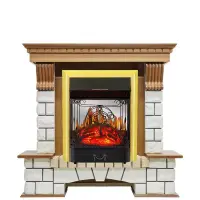 Каминокомплект Royal Flame Pierre Luxe с очагом Majestic FX M Brass Каминокомплект Royal Flame Pierre Luxe с очагом Majestic FX M Brass