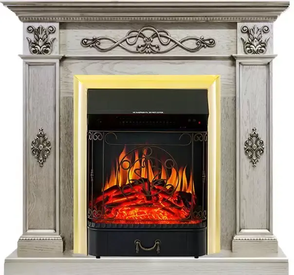 Каминокомплект Royal Flame Derby old silver с очагом Majestic FX Brass