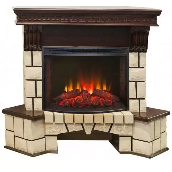 Каминокомплект RealFlame Stone new 25/25,5 с очагом Evrika 25,5 LED