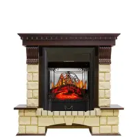Каминокомплект Royal Flame Pierre Luxe шампань с очагом Majestic FX M Black Каминокомплект Royal Flame Pierre Luxe шампань с очагом Majestic FX M Black