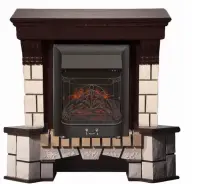 Каминокомплект Interflame Экстер темный дуб угловой с очагом Majestic FX M Black Каминокомплект Interflame Экстер темный дуб угловой с очагом Majestic FX M Black