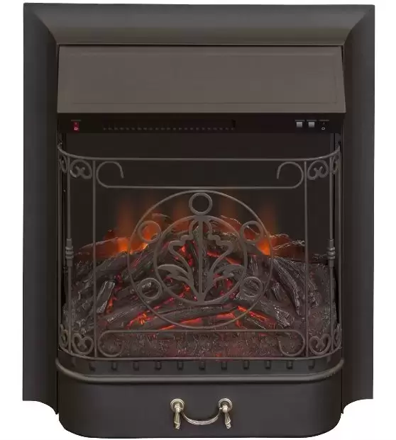 Каминокомплект Interflame Экстер темный дуб угловой с очагом Majestic FX M Black