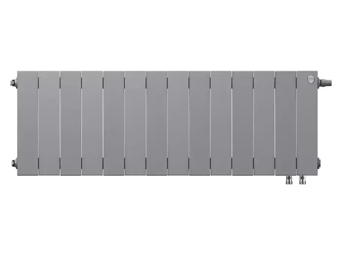 Биметаллический радиатор отопления Royal Thermo PianoForte 300 14 секций Silver Satin VDR
