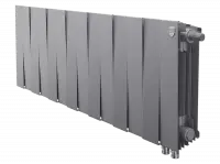 Биметаллический радиатор отопления Royal Thermo PianoForte 300 14 секций Silver Satin VDR