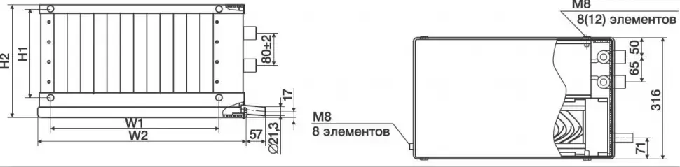 Фреоновый охладитель Shuft WHR-R 400х200/3