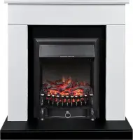 Каминокомплект Royal Flame Bergen c очагом Fobos FX Black черно-белый Каминокомплект Royal Flame Bergen c очагом Fobos FX Black черно-белый