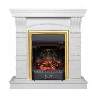Каминокомплект RealFlame Jazz WT с очагом Majestic Lux Brass S Каминокомплект RealFlame Jazz WT с очагом Majestic Lux Brass S