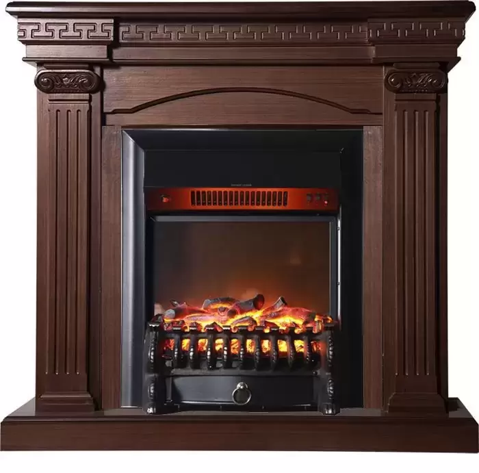 Каминокомплект Interflame Афина темный дуб с очагом Fobos FX M Black