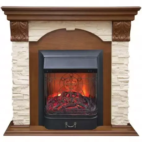 Каминокомплект RealFlame Dublin LUX STD/EUG AO с очагом Majestic s Lux Black/Brass