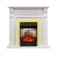 Каминокомплект Royal Flame Venice фактурный белый c очагом Majestic FX M Brass Каминокомплект Royal Flame Venice фактурный белый c очагом Majestic FX M Brass