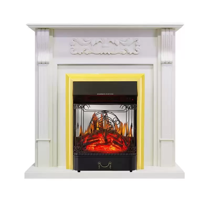 Каминокомплект Royal Flame Venice фактурный белый c очагом Majestic FX M Brass