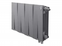 Биметаллический радиатор отопления Royal Thermo PianoForte 300 8 секций Silver Satin VDR