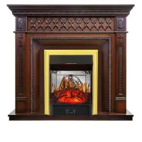 Каминокомплект Royal Flame Alexandria махагон коричневый антик c очагом Majestic FX M Brass Каминокомплект Royal Flame Alexandria махагон коричневый антик c очагом Majestic FX M Brass