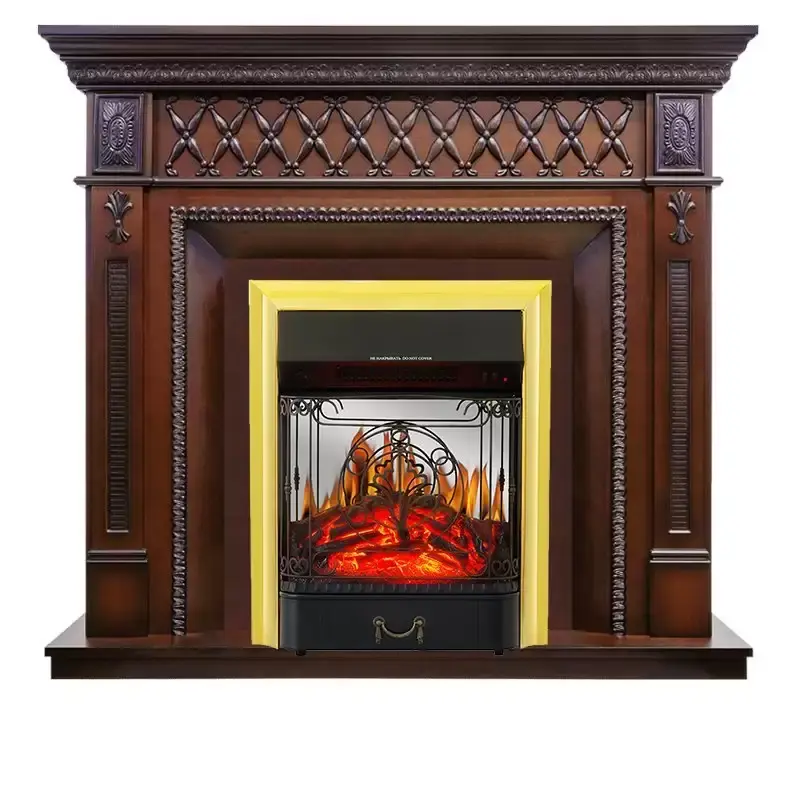 Каминокомплект Royal Flame Alexandria махагон коричневый антик c очагом Majestic FX M Brass